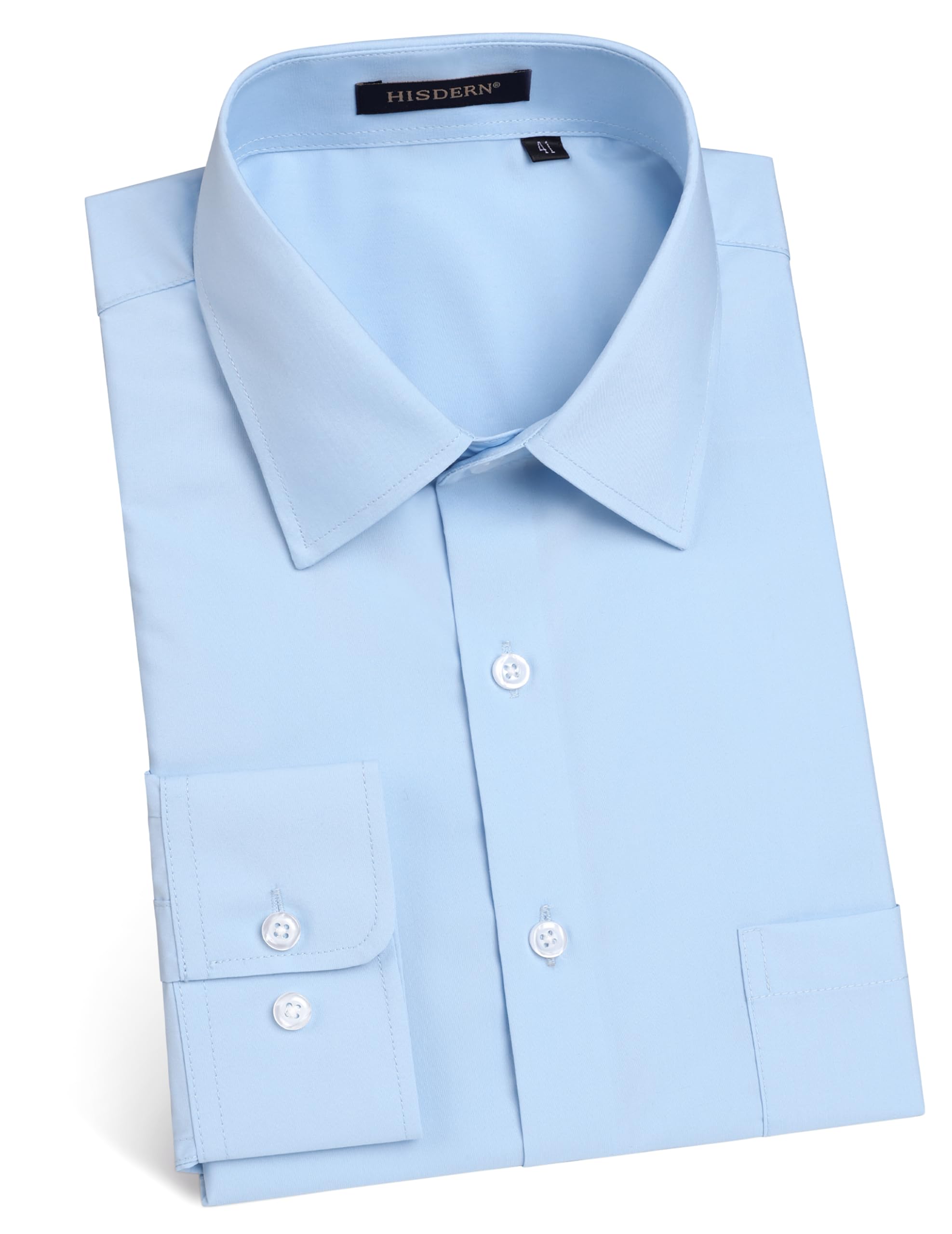 

платьевая рубашка для долгого прохладного для очень обычного для обхвата шеи 501Air [HISDERN] Мужчины, не требующая глажки, рукав, на ощупь, синяя, сохраняющая форму, дышащая,