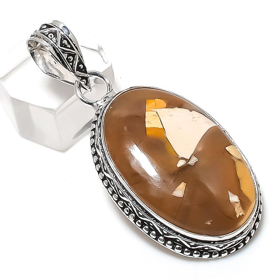 

Brecciated Mookaite Gemstone 925 Sterling Silver Jewelry Pendant 2.09
