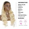 MISS WIG Women Natural Body Wavy Long Ponytail Hair Extensions Synthetic Drawstring Ponytails Black Blonde Hairpiece Daily Use