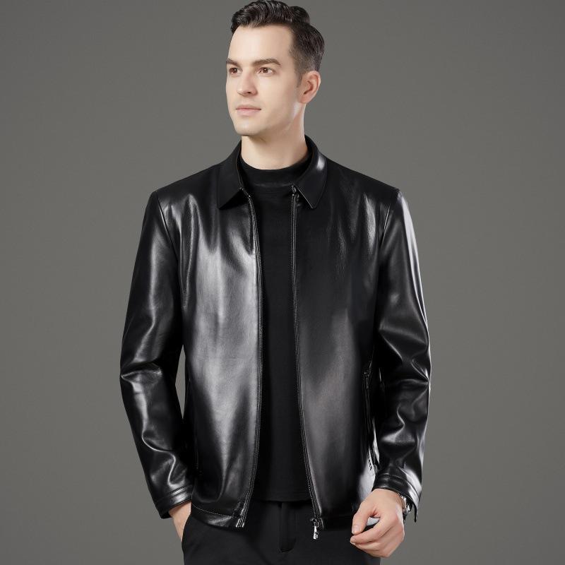 Новая мужская кожаная куртка — фото 9