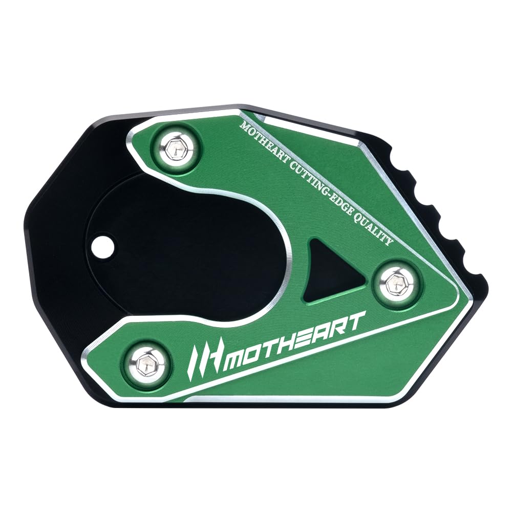 MotHeartCNC Motorcycle Side Stand Foot Enlarger Compatible with Ninja500/ZX4R/Z500 24-25 зелёный