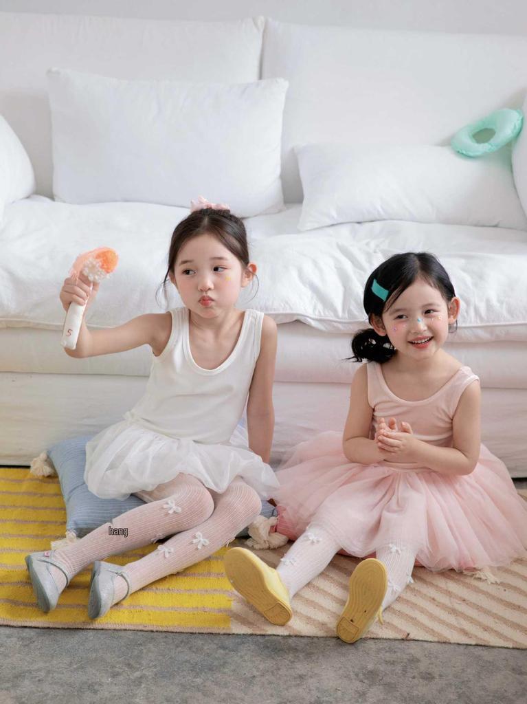 Koreanischer Stil Schleifenfuß Strumpfhose - Sommerstrümpfe aus gekämmter Baumwolle für Mädchen