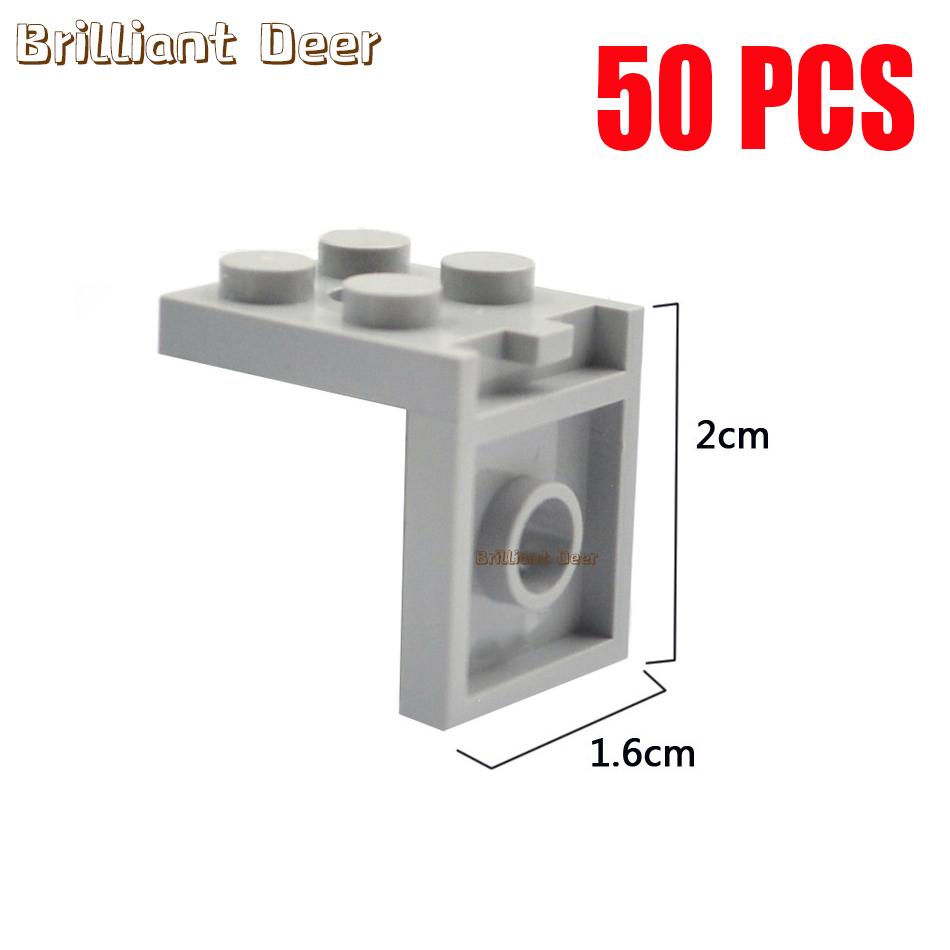 50PCS 2X2 Dots Figures Stand Base Plate Holder Wall Display DIY MOC Showcase Bracket Building Blocks Parts Number 3956 Kids Toys