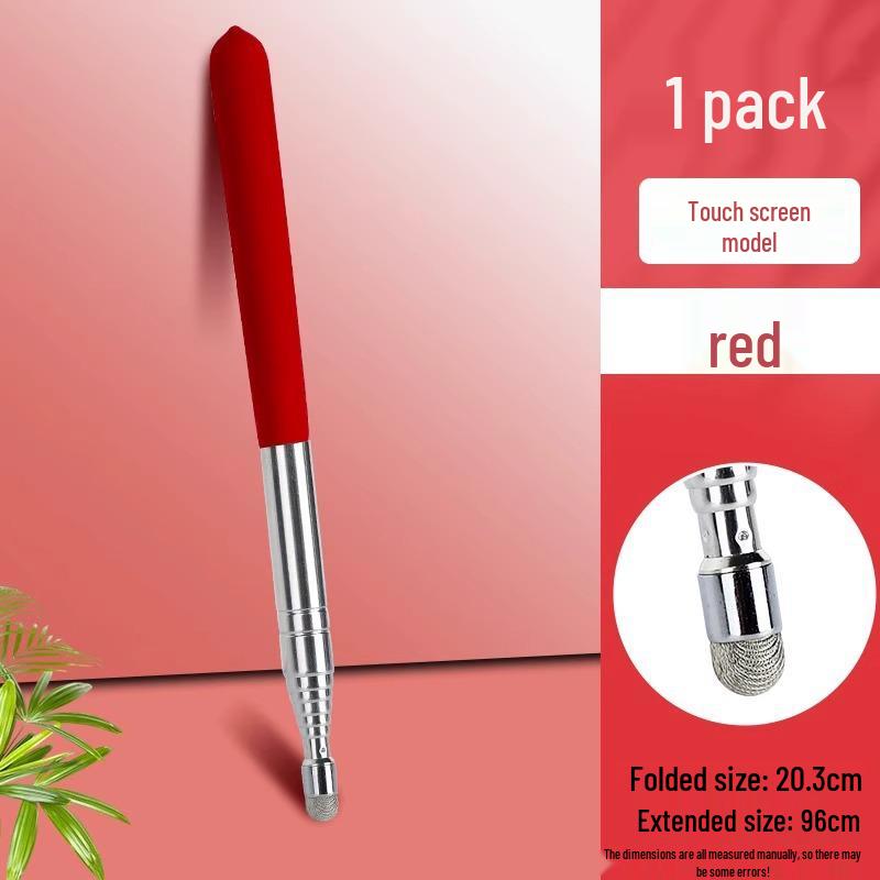 Retractable Teaching Pointer Stick for Classroom and Multimedia Use