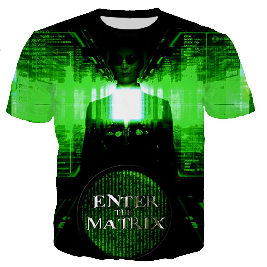 2023 New American TV Series The Matrix 3D Print T Shirts Men/women 3D The Matrix Printed T-shirt Oversized Tees Tops