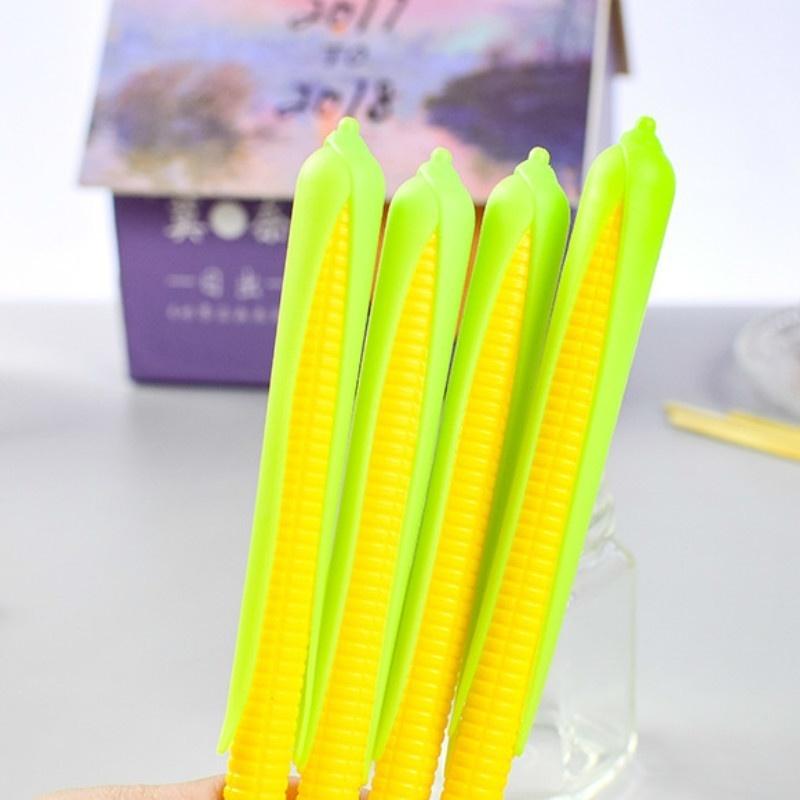 

3pcs/lot Soft Rubber Corn Gel Pen Creative Neutral Pen Stationery Material Office School Supplies