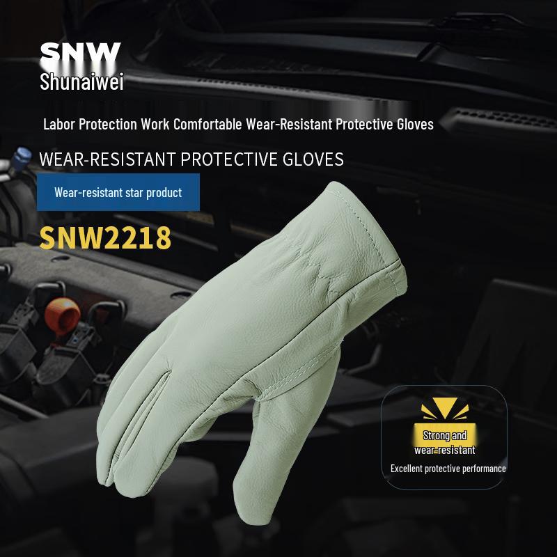 SNWFH SNW2218 Leather Work Safety Gloves One Size