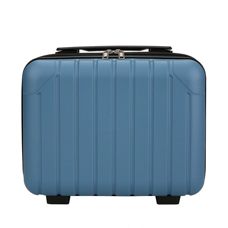 14" Cosmetic Case Pure Color Vintage Suitcase Short Trip Luggage Cosmetic Bag