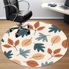 1pc Autumn Leaves Office Round Area Rug,  Mat Suitable For Office, Under Office Chairs Bedroom Living Room Home Decor, Room Deco