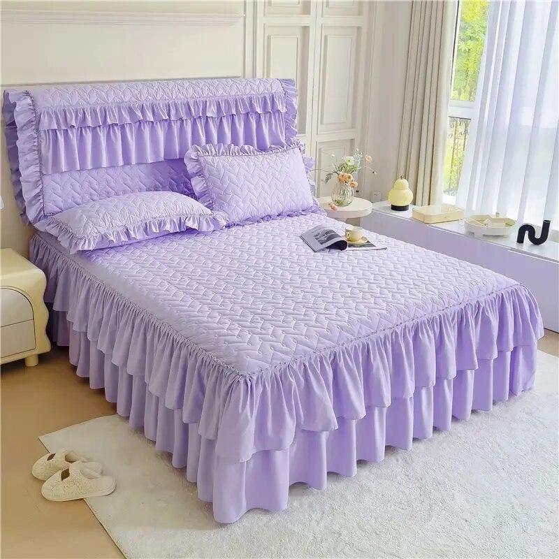 1PCs Thickened Lace Bed Skirt Four Seasons Single Piece Headcover Anti Slip and Dust Proof Bed Covers Bedding Supplies