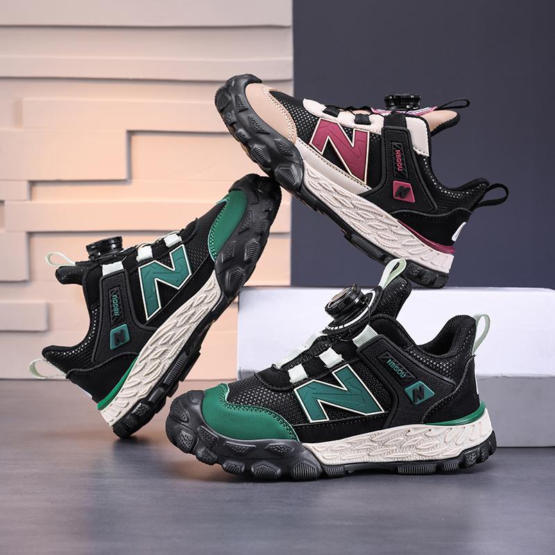 Kids Hiking Shoes All Seasons Walking Running Casual Sneakers Boys Girls Students School Tennis Sports Footwear