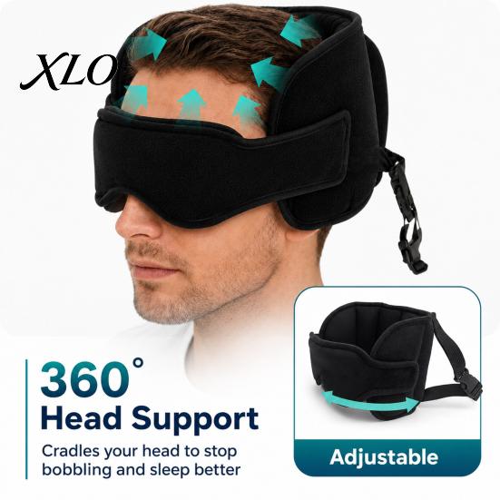 Ergonomic Neck Pillow for Air Travel Airplanes, 360 Degree Airplane Head Strap with 3D Eye Cushion Support Sleeping, No Bobbing Sleeping Aid