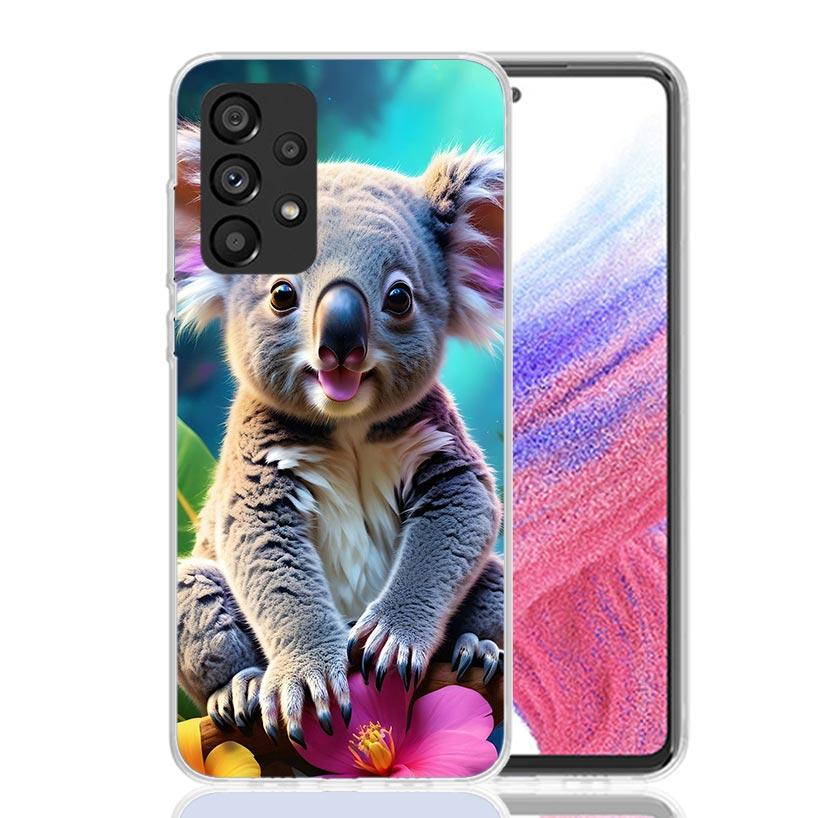 Koala Kawaii Cute Animal Phone Case For Samsung Galaxy A17 A16 A14 A15 A13 A57 A56 A54 A55 A53 A37 A36 A34 A35 A33 A26 A24 A25 A