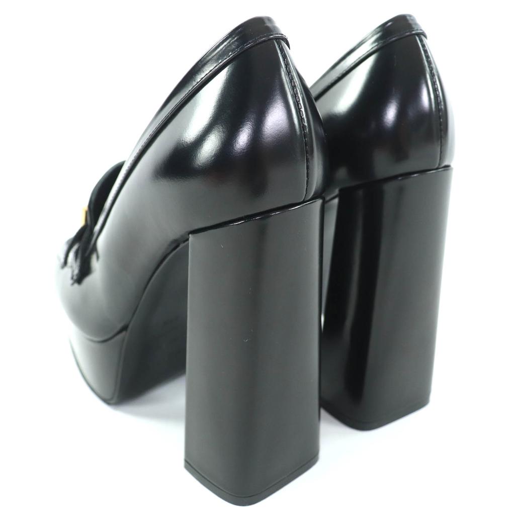 Makellose Sergio Rossi Pumps SR NORA Chunky Heel Leder schwarz Leder Damen 36.5 Gebraucht