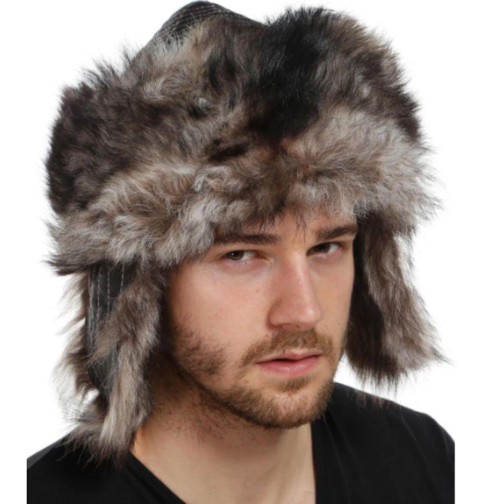 

Меховая кожаная шляпа