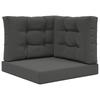 Outdoor Sofa Cushions 3 Pcs Anthracite Polyester