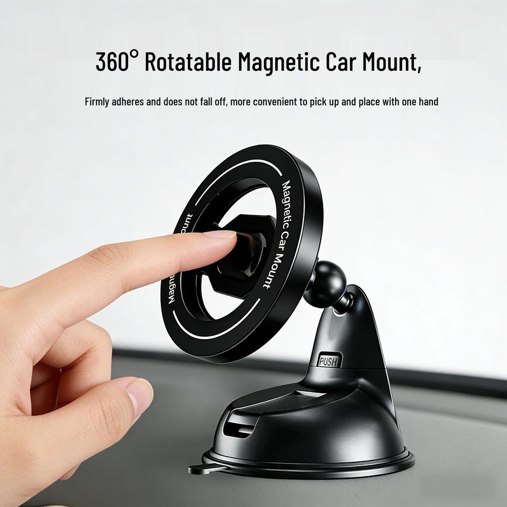 2026 Magnetic Phone Holder for Windshield & Console - Multifunctional Car Navigation Bracket