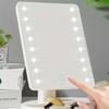 Portable LED Makeup Mirror 3 Brightness Touch Control Battery USB Powered Vanity Mirror for Bedroom Dormitory Mother's Day Gift