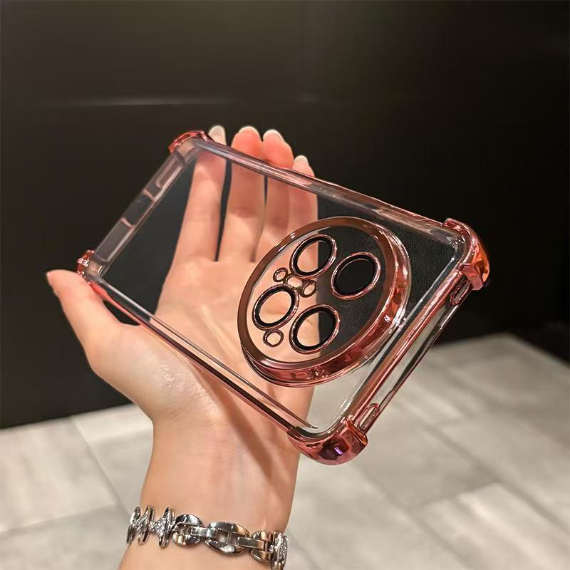 Four Corners Anti-drop Pura90pro Is Suitable for Huawei Mate80 Mobile Phone Case Honor 600 Transparent and Enjoys 90 Electroplating