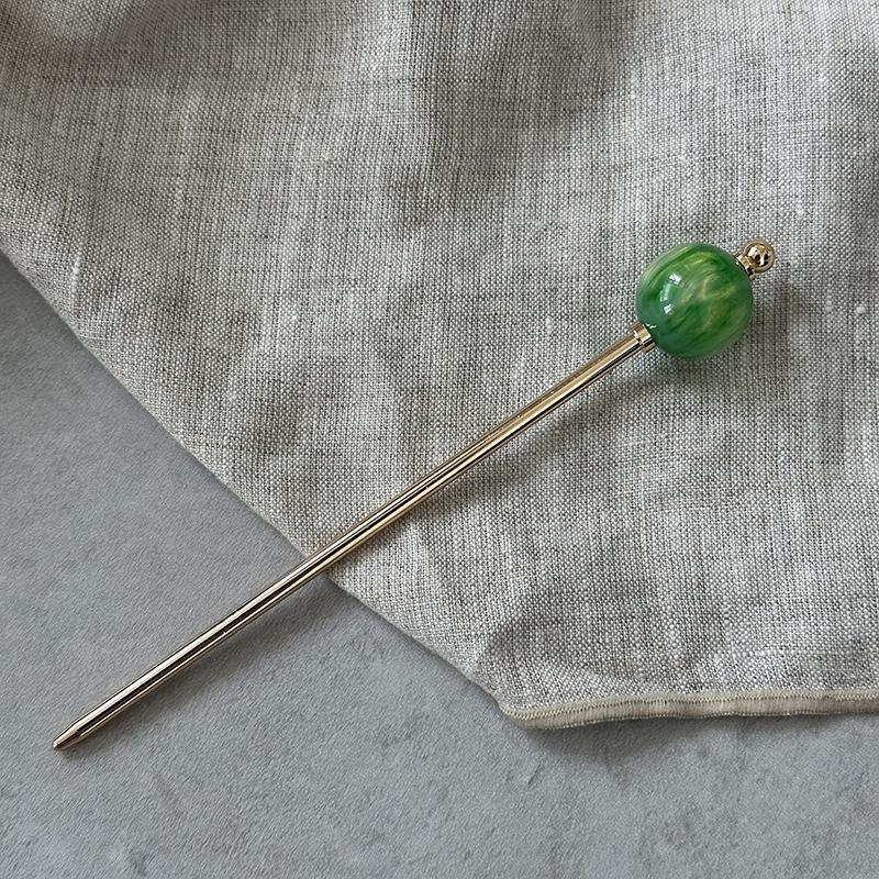 

Китайский стиль Винтажные палочки для волос для женщин и девочек Модные металлические заколки для волос в форме палочек для еды Булавки Ювелирные изделия Аксессуары для волос трава зеленый