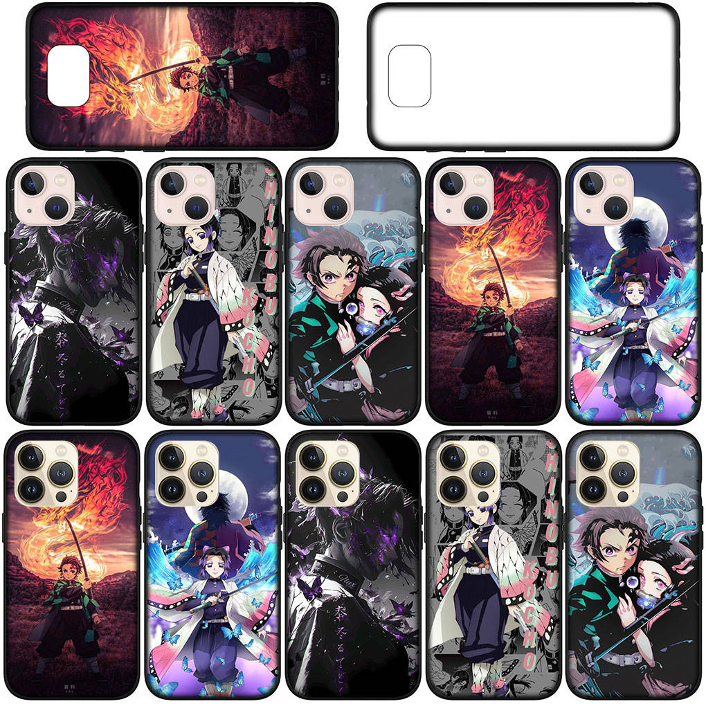 For Samsung Galaxy S24 S23 iPhone 16 15 14 Xiaomi Redmi Note 13 12 11 10 Plus 9 Pro Max X XR Telefondeksel Kochou Shinobu Demon Slayer OPPO Huawei Deksel