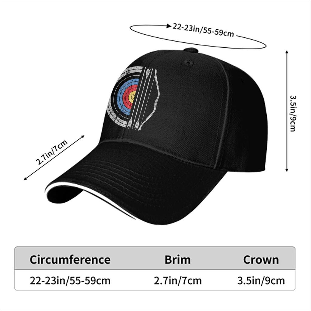Archery Lover Multicolor Hat Peaked Unisexs Cap Archery Target Bow And Arrow Archer Personalized Visor Protection Hats