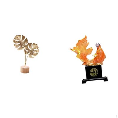 Nordic Abstract Metal And Modern Chinese Carp Resin Sculpture Creative Home Ornament Figurine for