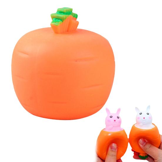 Carrot Rabbit Fidget Toys Easter Squeeze Toys Cute Bunny Stress Relief