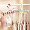 Foldable Wall Hook Rack Double-Row Hooks Rotating Hanger Organizer New Hanger Rack  Lingerie