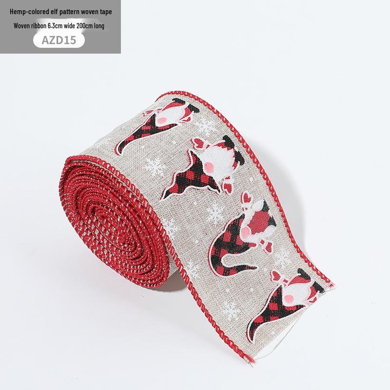 In Stock: New Christmas Bow Ribbon - Imitation Hemp Holiday Decoration Supplies