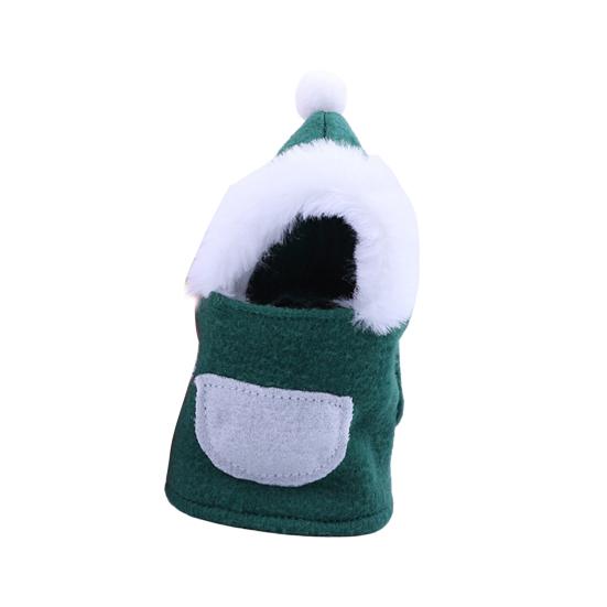 

Фестиваль пальто с попугаем, рождественский элемент, застежка в форме лягушки, забавная лента с цветными блоками, одежда для птиц S зелёный