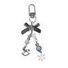 Winter Snowflake Charm: Blue Bow Mobile Keychain