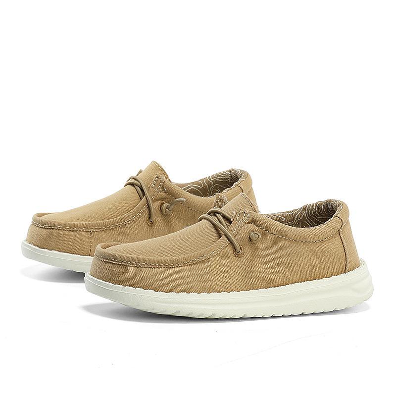 

Простые тканевые туфли, на одной педали, ленивые туфли, детско-родительские туфли на низкой платформе, увеличивающие рост, повседневные, закрывающие стопу, на плоской подошве и с нескользящей подошвой, для одноклассников 40