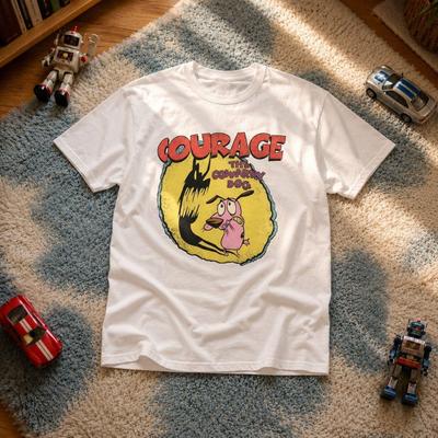 Vintage Krowa Męczak Kreskówka Nadruk Krótki Rękaw Koszulka Retro Unisex Graficzna Koszulka Nostalgia lat 90. Letnia Streetwear Top