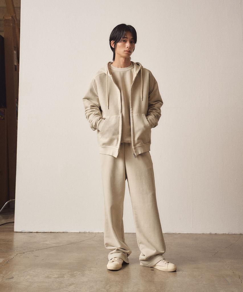 Ezio Raven Extension Hooded Zip-Up_Beige