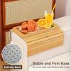 Bambus Sofa Armlehnen Tablett Faltbare Snack-Platte Holz Wohnzimmer Beistelltisch Aufbewahrungstablett