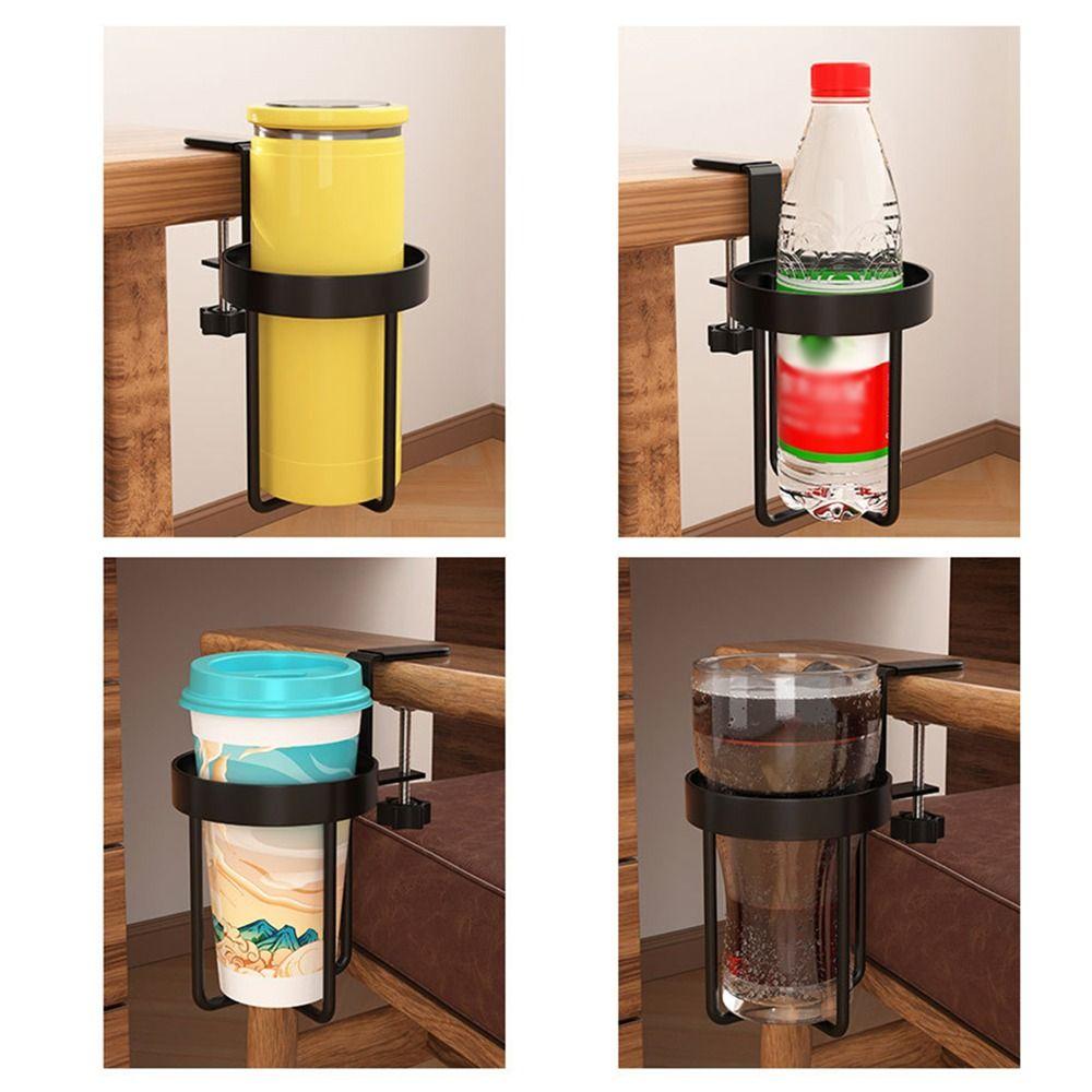 2 In 1 Clip-on Cup Holder Waterproof Cup Hanging Storage Holder Desktop Mug Rack  Desk