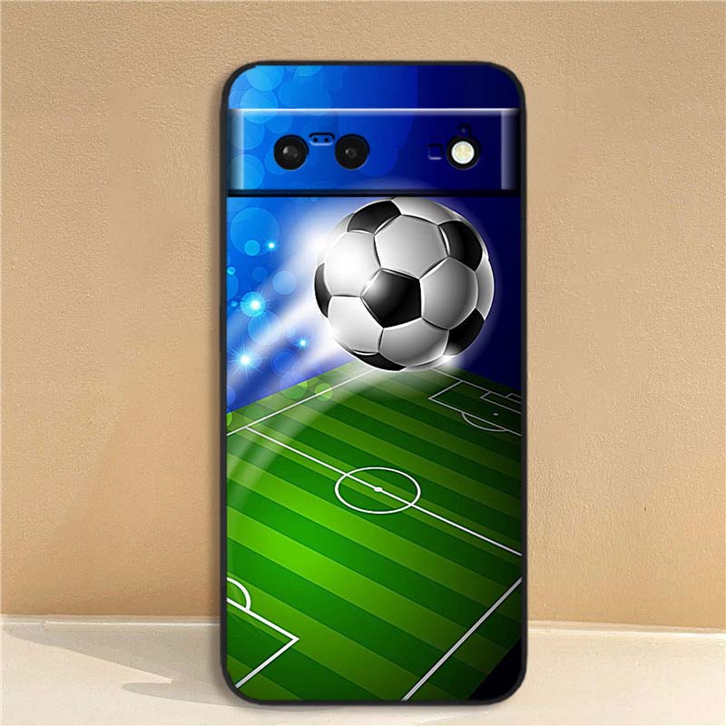 Anime Football Design Phone Case For Google Pixel 10 9a 9 8A 8 7 7A 6 6A Pro XL 2024 5G Black Soft TPU Silicone