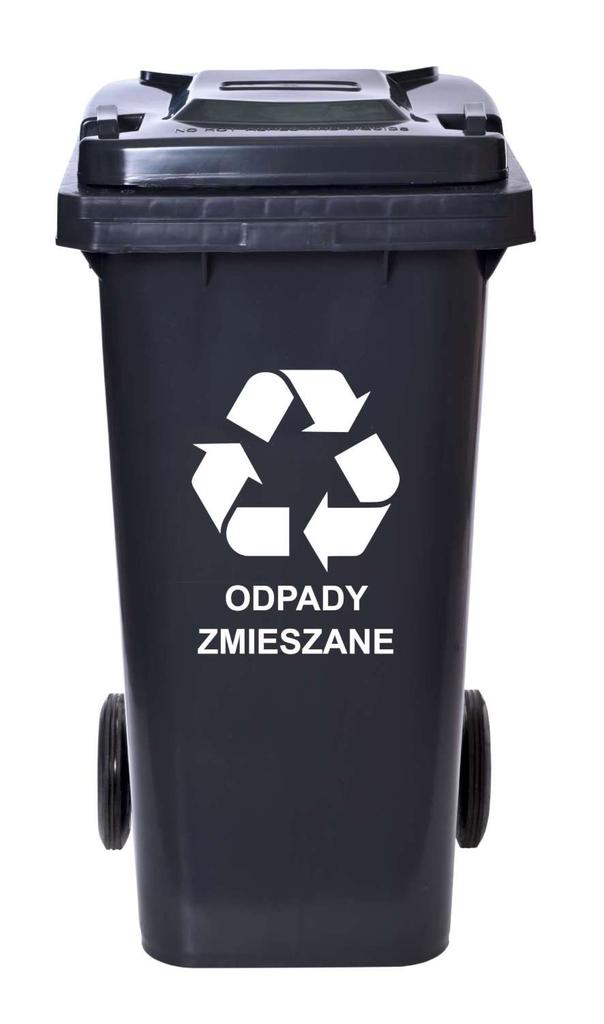 Pojemnik Na Odpady 120L Kosz Śmietnik Czarny