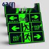 Luminous Safety Exit Floor & Wall Decal Signs (5-Pack)