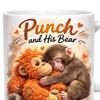 11oz Coffee Tea Cups Cute Monkey with Orangutan Teddy Design Personalized Ceramic  Novelty Mugs Gifts for Animal Lover Friends