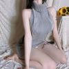 2025 Women's High Neck Sleeveless Knitted Sweater Dress - Sexy, Pure Desire Style