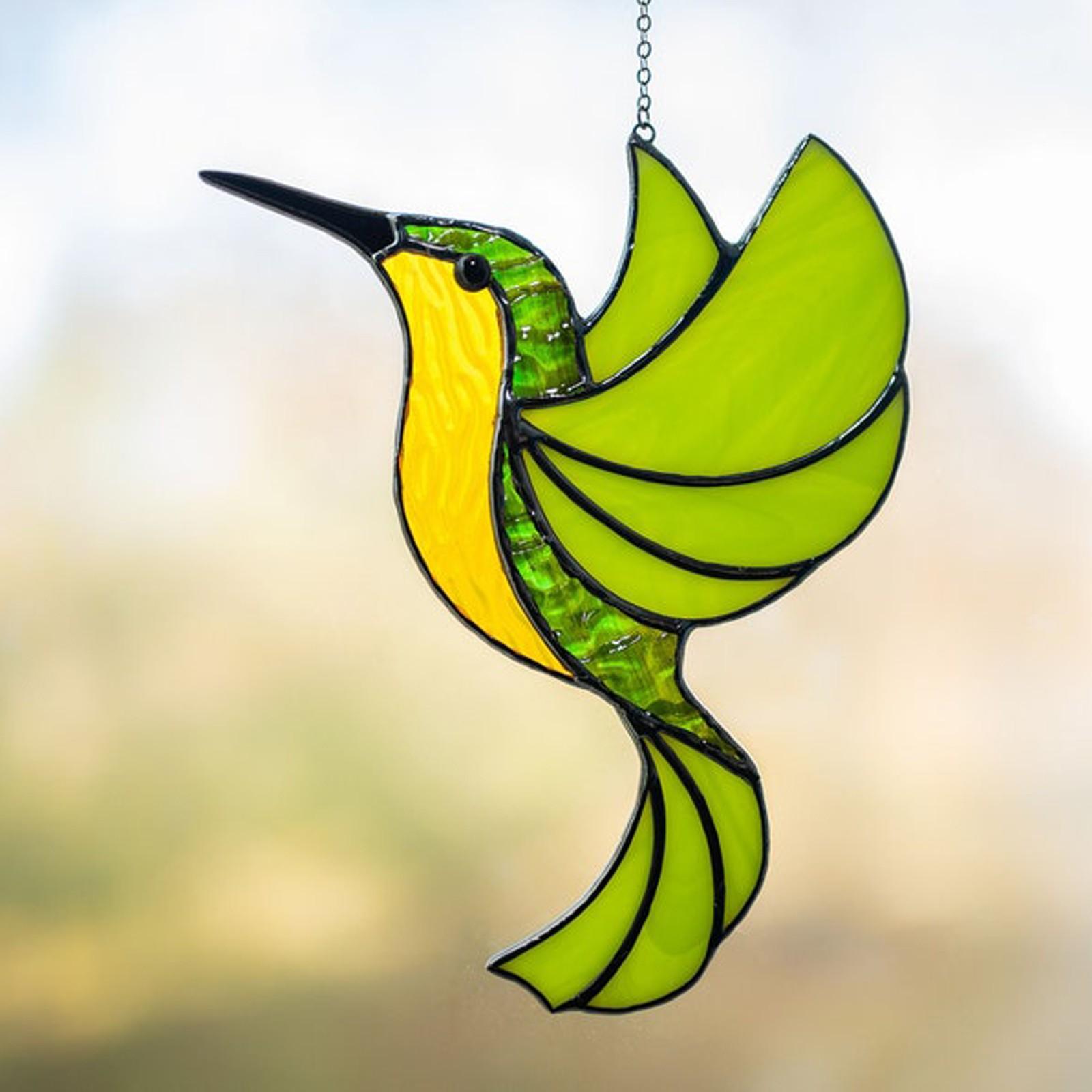 

Витражи Колибри Ловцы Солнца Красочный Декор Колибри Подвесное ОкноДомашний Декор A