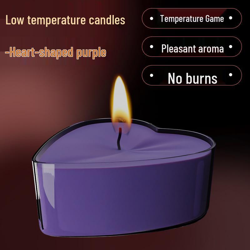 Rose-Scented Long-Lasting Romantic Candles for Low-Temperature Aromatherapy and Sensual Foreplay