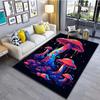 Fantasy Forest Mushroom Pattern Area Rug for Living Room Bedroom Bedside Non-Slip Floor Mat Nature-Inspired Home Decor