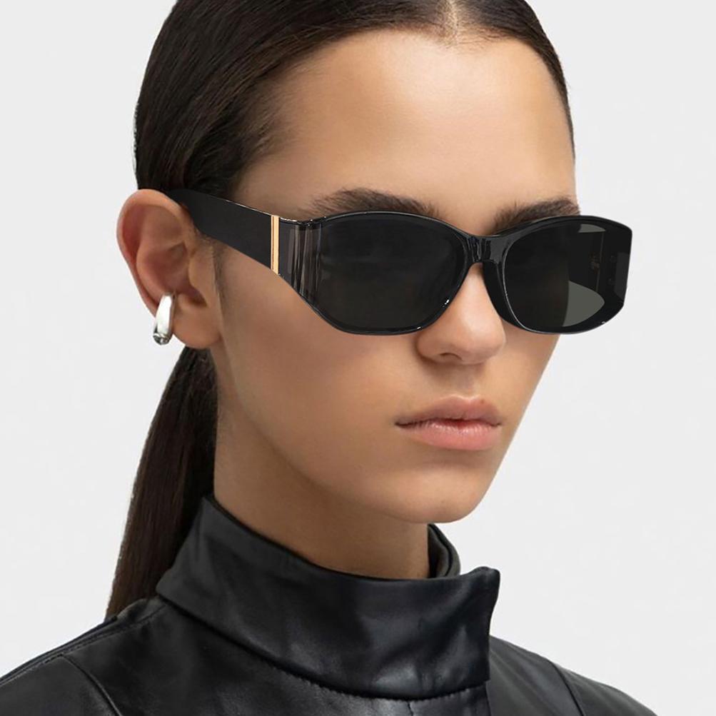 Fashion Vintage Sunglasses Women Men Luxury Designer Punk Rivet Shades Irregular Curved Surface Sun Glasses
