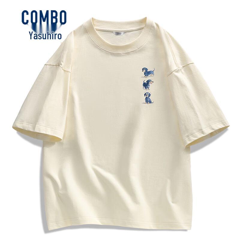 Kangbo Men s 100% Cotton Breathable Loose Fit Summer Short Sleeve T-Shirt 185