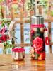 Retro and Bustling High-value Insulated Cup with Creative Rose Pattern Double-layer Water Cup Car Portable Drawstring Stew Cup