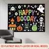 Party Backdrop Halloween Flat Booday Multi Layered Celebrations Event Backdrop Decoration Front Door Decor
