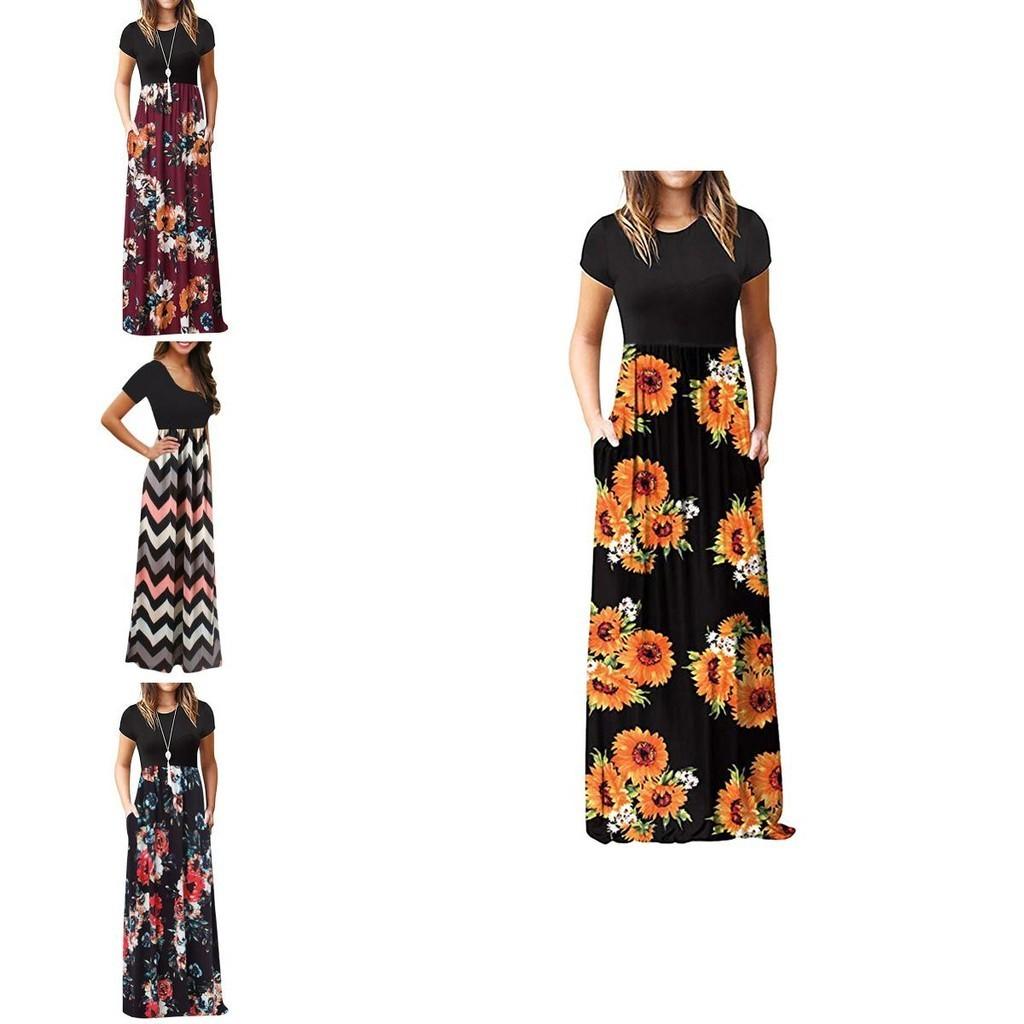 Stunning Women Boho Floral Long Maxi Dress For Cocktail Parties And Summer Events